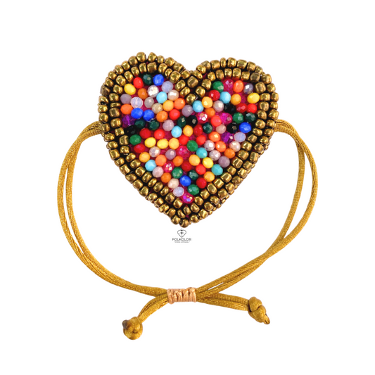 brazalete corazon cristal