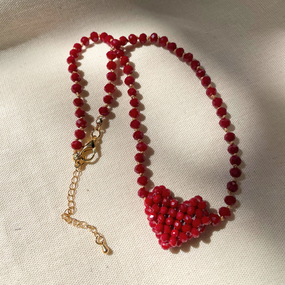 collar corazon cristal
