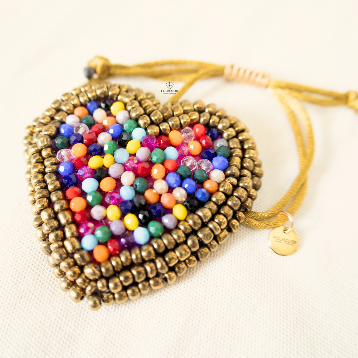 brazalete corazon cristal