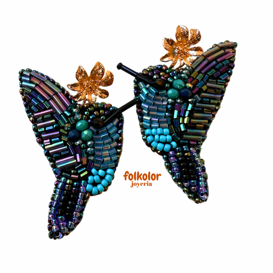 Aretes de colibrie