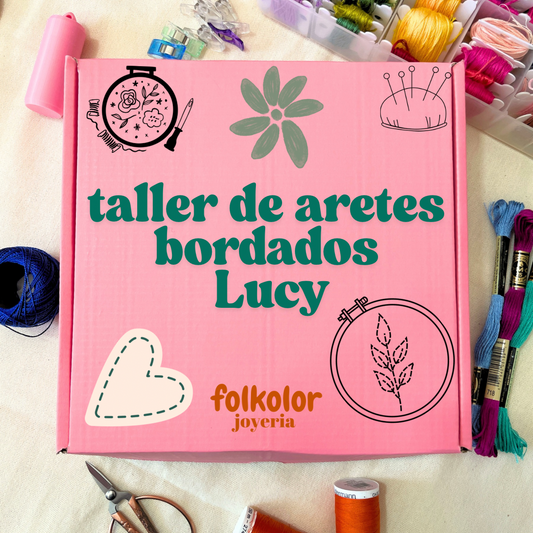 kit de bordado aretes lucy