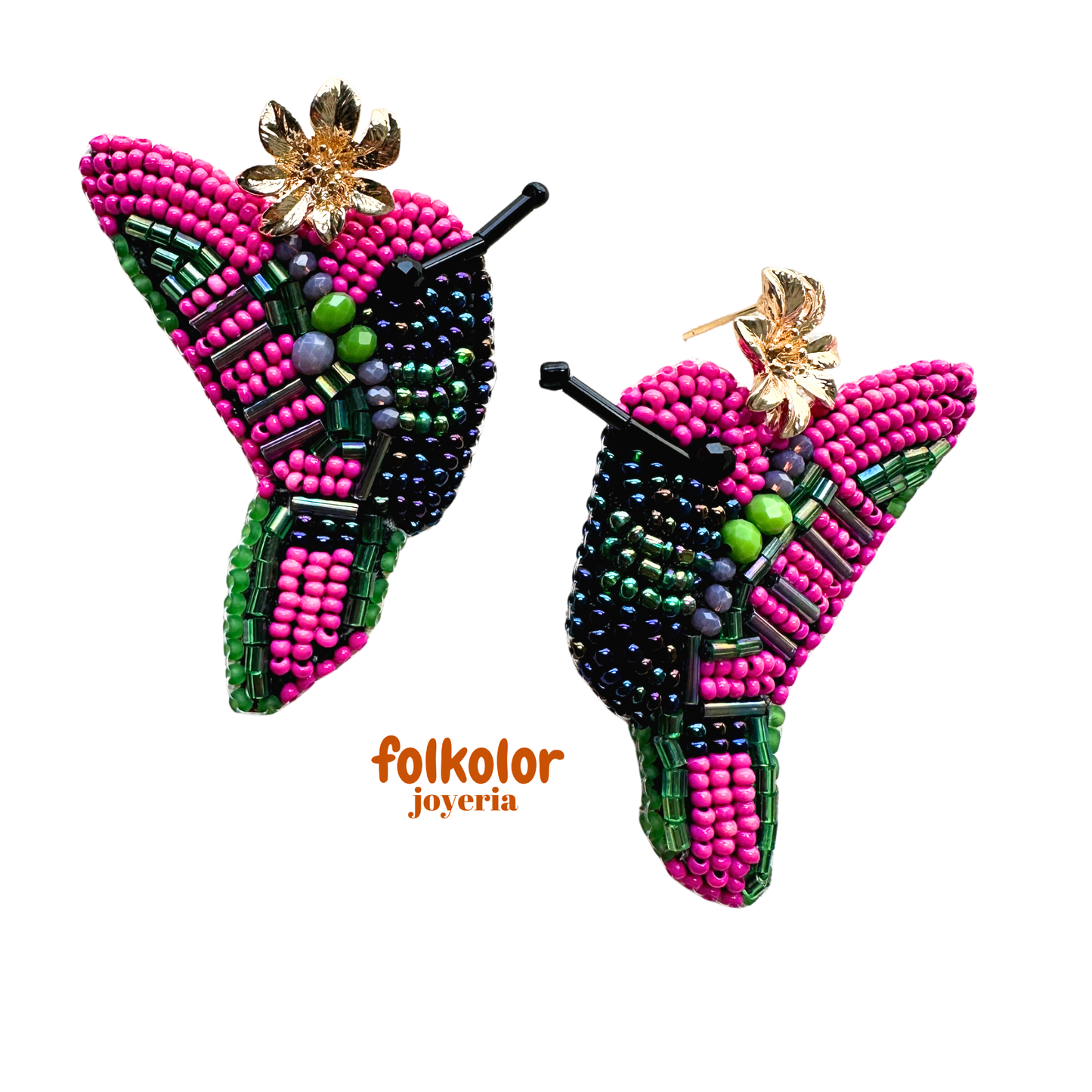 Aretes de colibrie